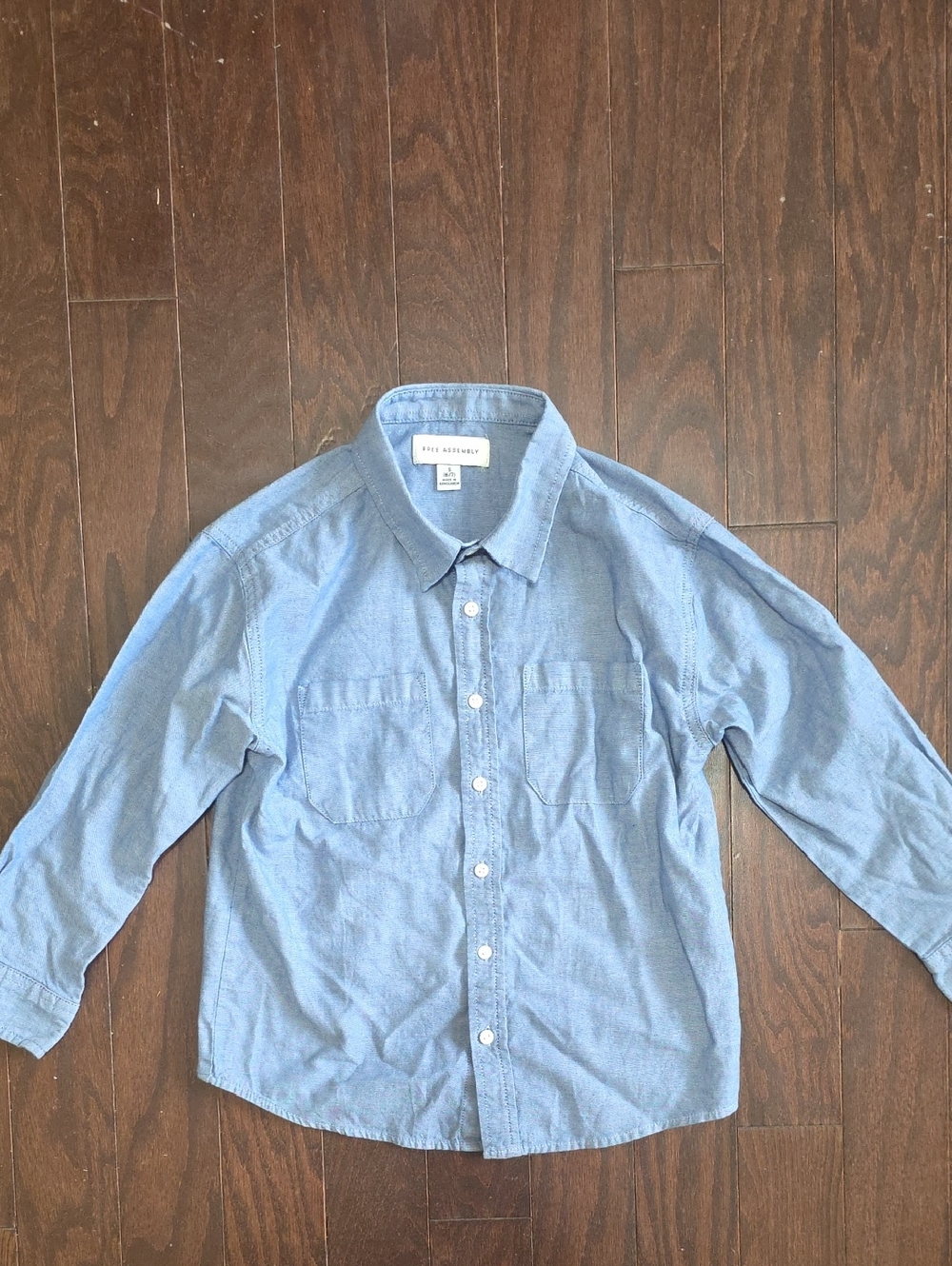 Kids Button-Down Chambray Shirt - Light Blue